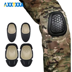4 unids/set rodillera táctica militar conjunto de coderas, rodilleras protectoras para codos combate Paintall Skate equipo de protección de seguridad al aire libre