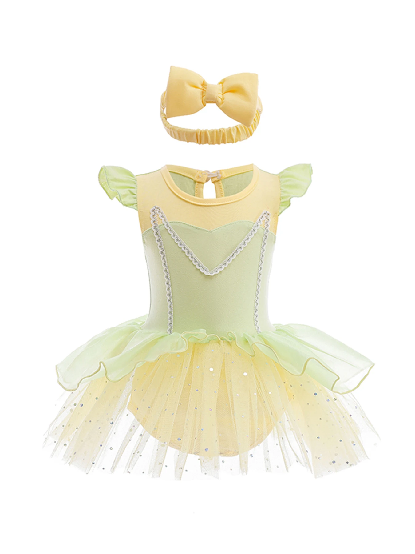 Baby Soft Bodysuit with Headband Children Summer Cool Round Neck Short Sleeve Bodysuit With Headbands Kids Romper Set