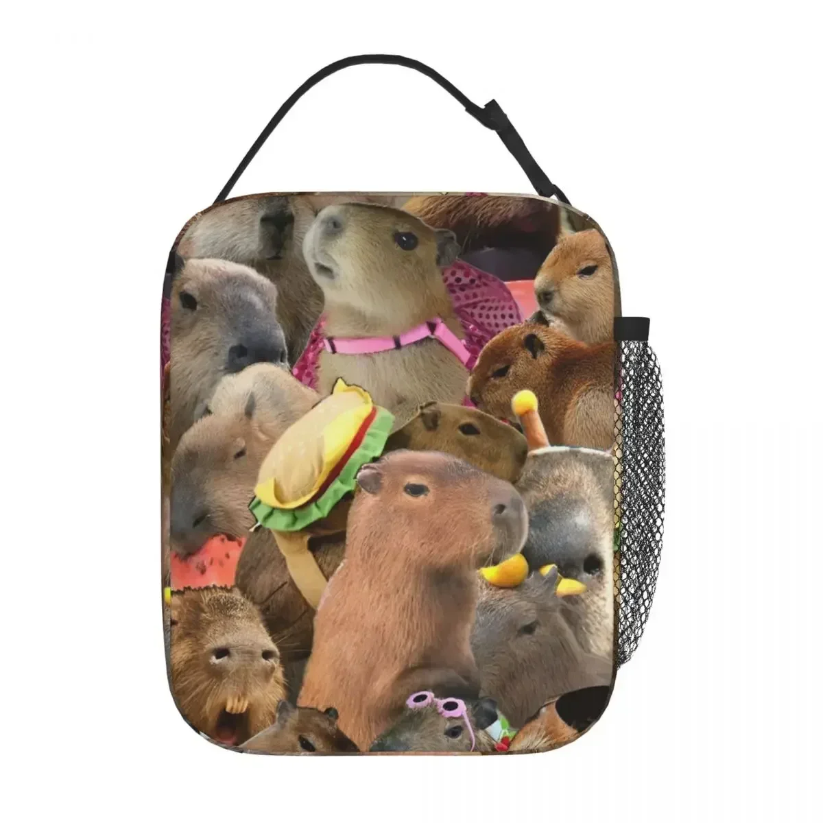 Cute Capibara Capybara Insulated Lunch Bag Portable Meal Container Thermal Bag Tote Lunch Box Beach Travel Men Women