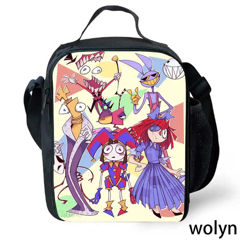 The Amazing Mochila Digital Circus Printing Bags Cartoon Lunch Bag for Child Custom Large Capacity Kids Picnic Bags