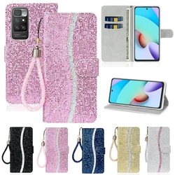 Wallet Glitter Flip Leather Case For Xiaomi Redmi Note 12S 12 Pro 11S 11 Pro 10S 10 Pro 9 Pro Redmi 10C 8A 7A 6 Xiaomi Mi 9T Pro