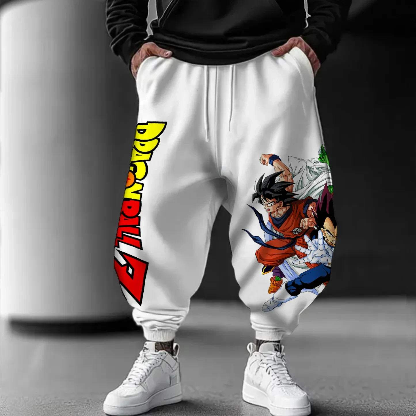 

Dragon Ball Animated Print Men's Sports Pants, Trendy and Fashionable Street Style Men's Sports Casual Pants