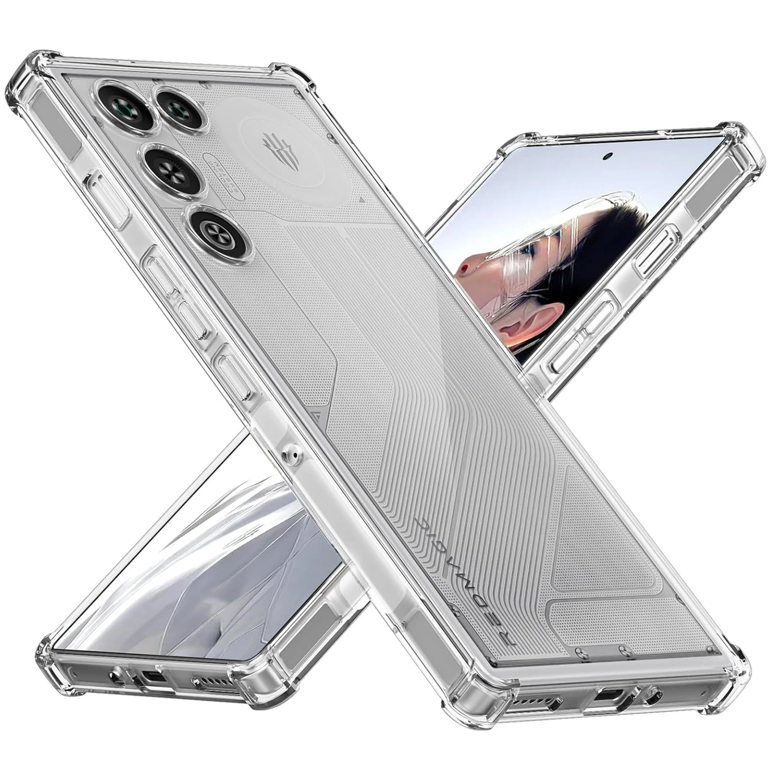 Transparente TPU-Handyhülle für ZTE Nubia Red Magic 11 Air, stoßfeste Schutzhülle für die Rückseite