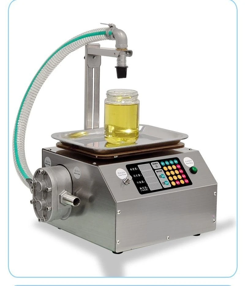 Automatic Honey Sesame Paste Viscous Liquid Quantitative Weighing Anti Drip Stainless Steel Gear Pump Filling Machine