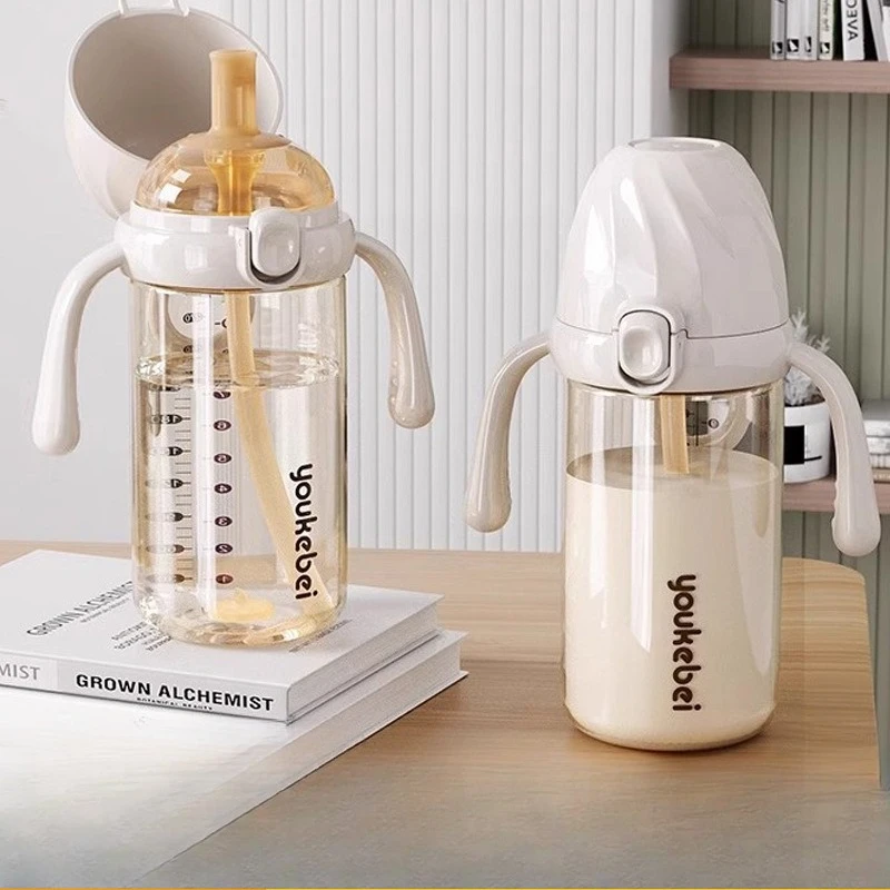 

Детская бутылочка с откидной крышкой PPSU для детей 1-3 лет, антиколический дизайн, широкий пищевой материал, легкий вес