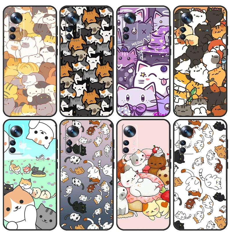 Neko Atsume Case For POCO F5 X5 X3 Pro F4 X4 F3 C65 Cover For Xiaomi 13T Pro 11T 12T 14 12 13 Lite 12X