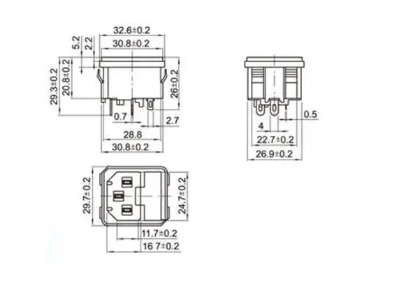 1~2 Stück Dreipoliges Stromkabel AC-013/5 Steckverbinder für Reiskocher und Elektrofahrzeug-Ladegeräte, männlich-weiblich, Kupfer – Detail 6