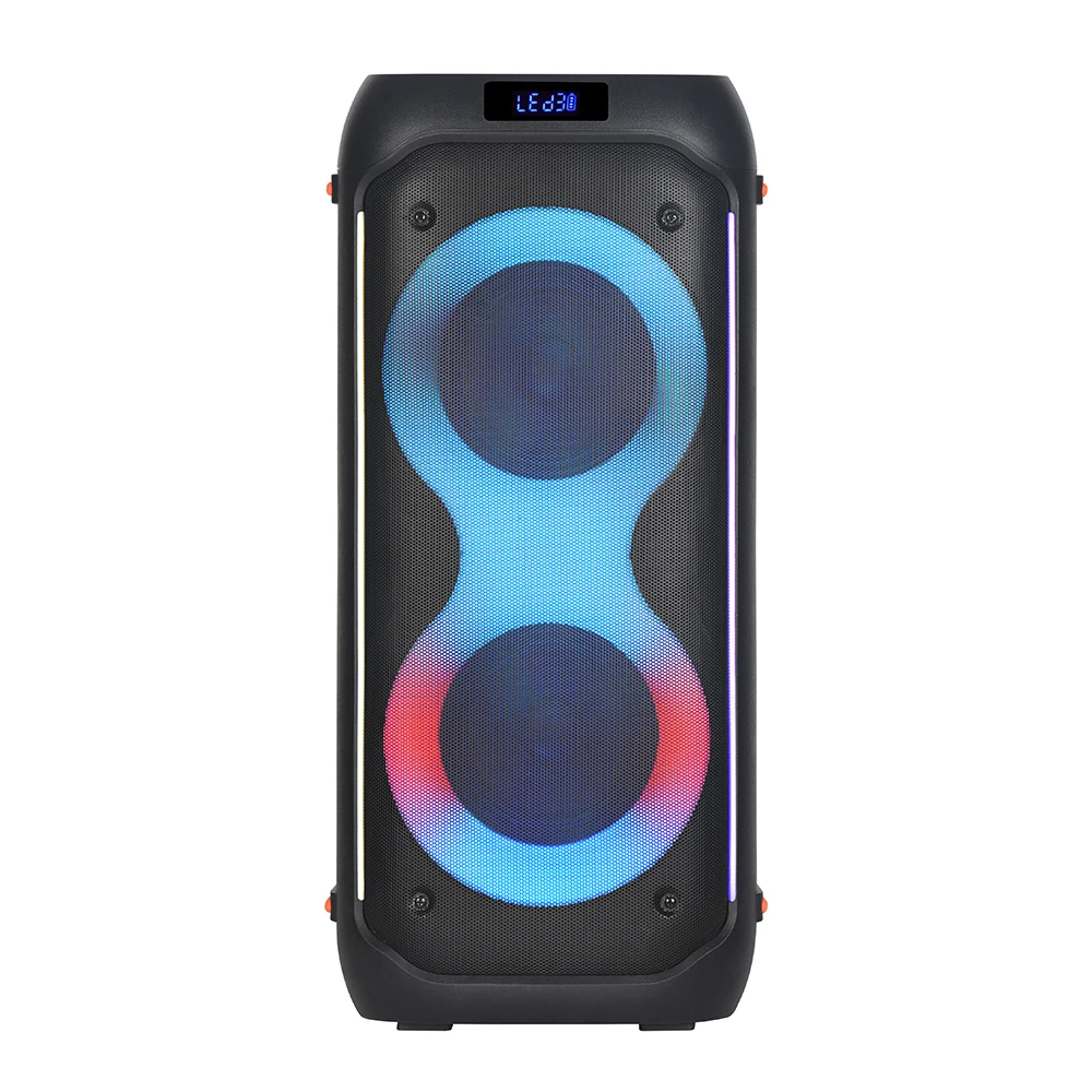 NDR Speaker High Power Dual 6.5 Inch Party Speaker 40W Outdoor Led Light Outdoor Audio Portable Audio Bluetooth Speaker