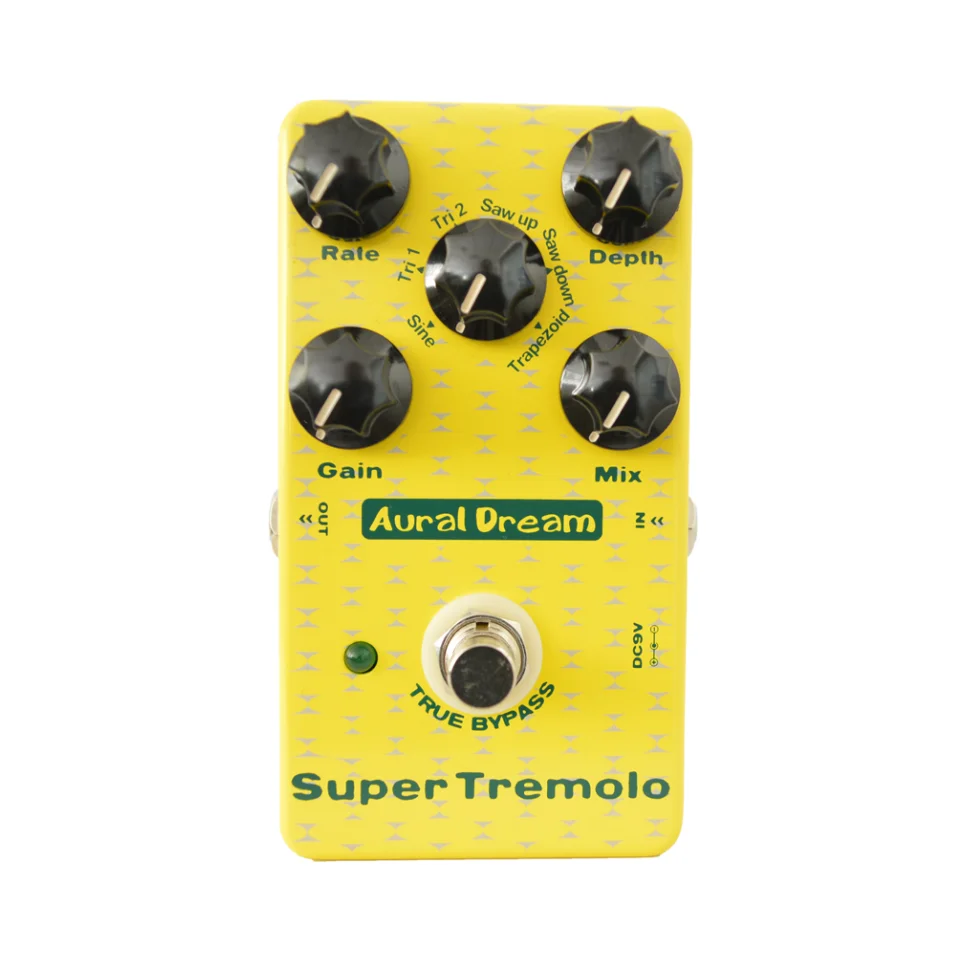 

Aural Dream Super Tremolo Guitar Pedal Has 6 Modulation Waveforms Swell Vibrato Effects,True Bypass