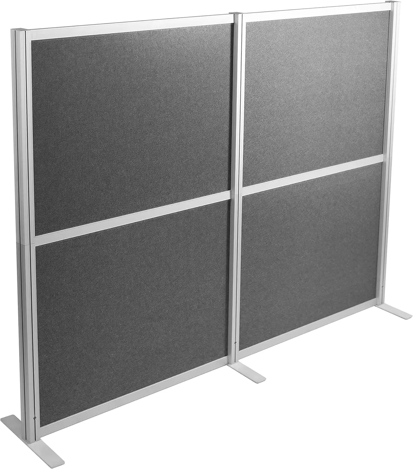 

Modular Wall System, 2 PET Panels, Modern Professional Office Cubicle Dividers, Freestanding Privacy-Screen, 66 inches High, Dar