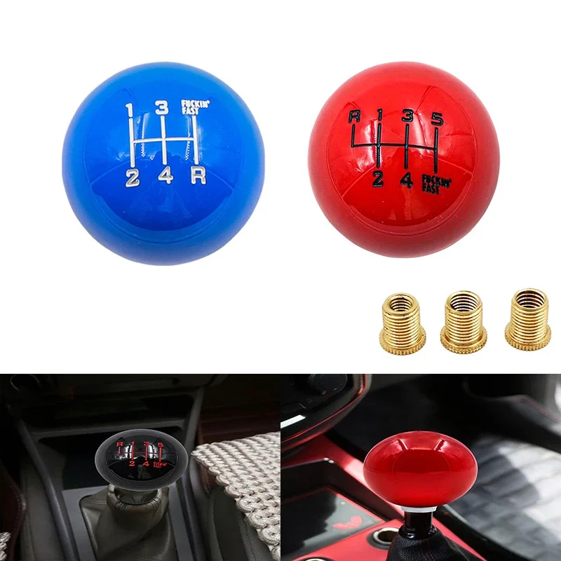 Universal Black White Blue Red Gear Shift Knob Acrylic 5/6 Speed Acrylic High-quality Ball Gear Shifter Head for Vehicles