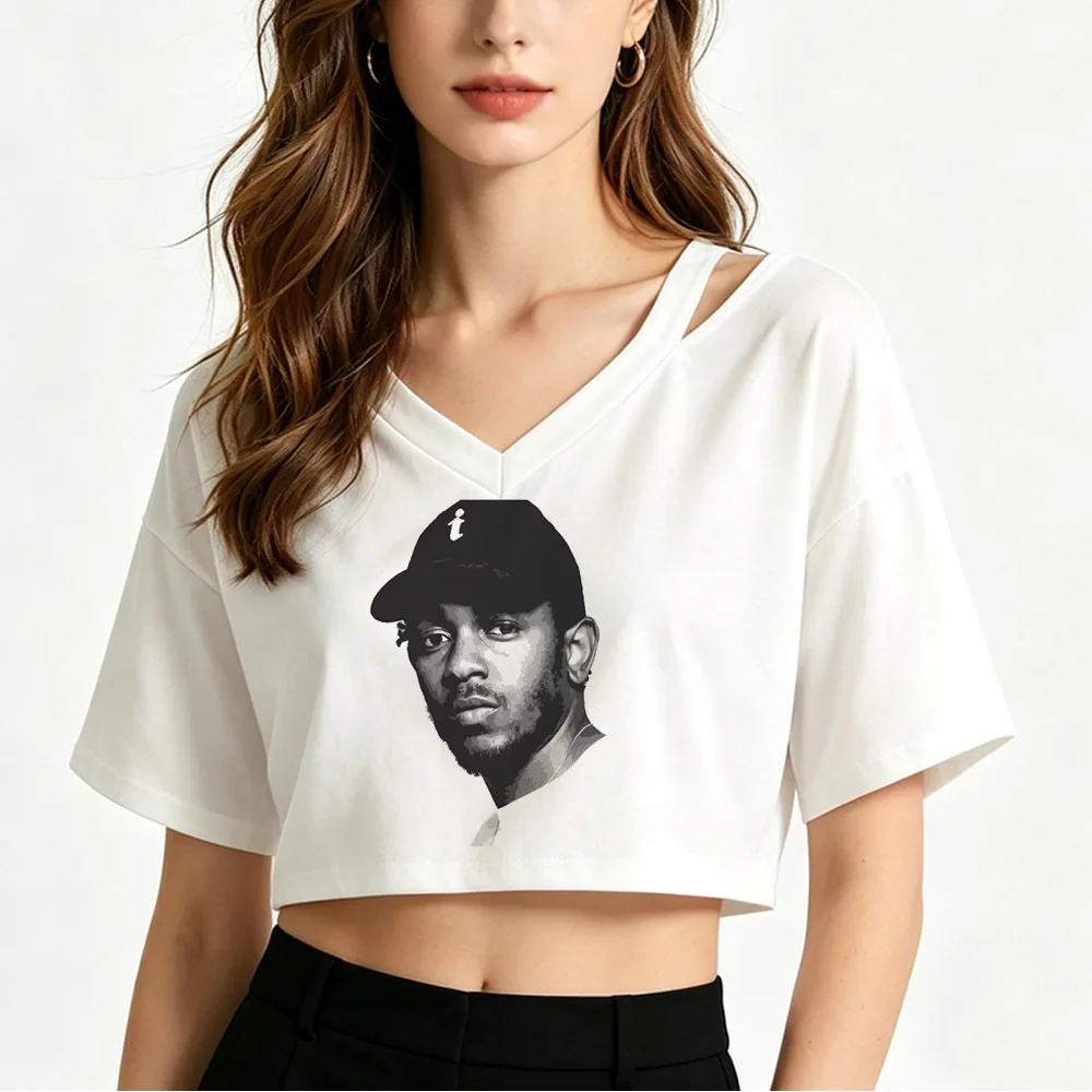 Kendrick Lamar crop top teen anime japanese korean fashion t-shirt meme gyaru kawaii goth
