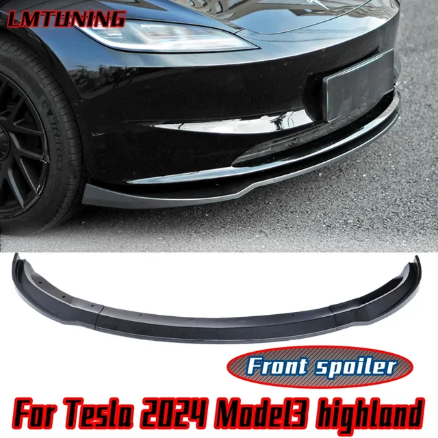 Dla Tesla 2024 highland Model3 Deflektor przedniego zderzaka Osłona podbródka Osłona stylizacji Zmodyfikowany zestaw karoserii Dyfuzor Akcesoria