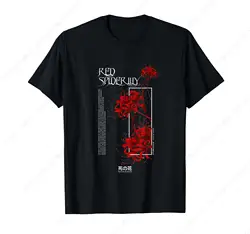 Japanese Red Spider Lily In Soft Grunge Anime Aesthetics T-Shirt Prevailing Tops Cotton Short Sleeves Daily Leisure Soft Tee