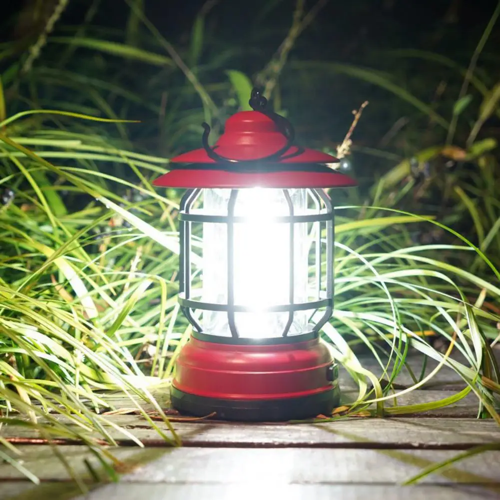 

Led Camping Light Retro Shape Outdoor Camping Light Ipx4 Waterproof Type-c Fast Charging Multifunctional Handheld Lamp Stepless