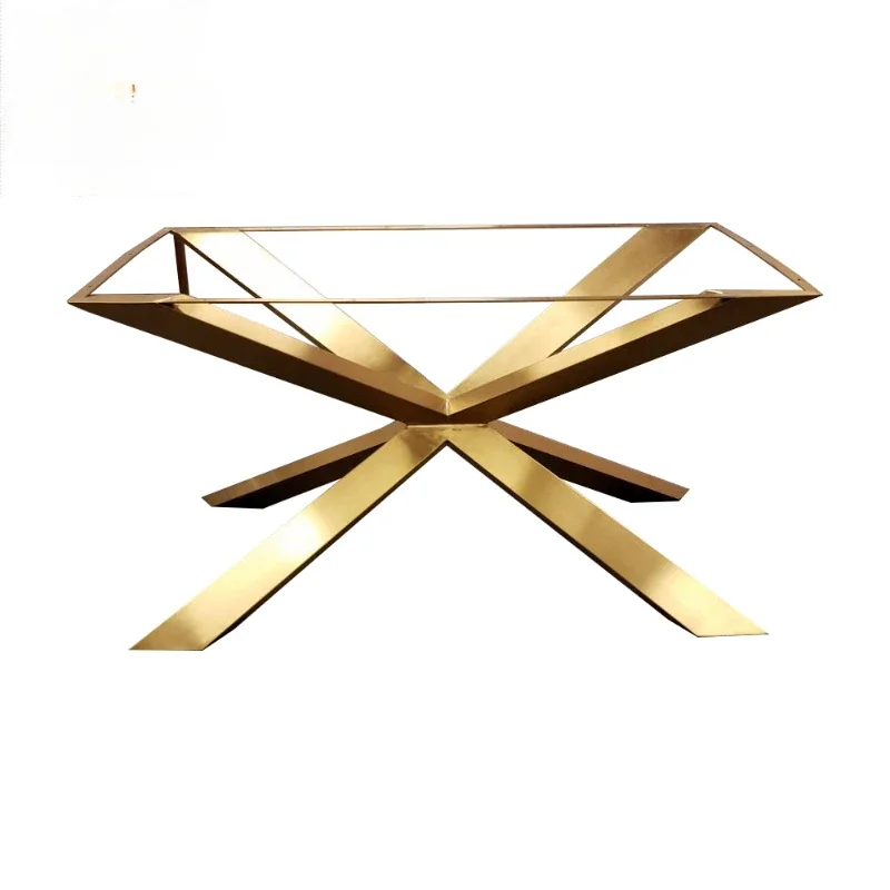 

Factory Price With Square Furniture 40 Inch Table Legs Gold Stainless Steel Metal Dining Furniture Base