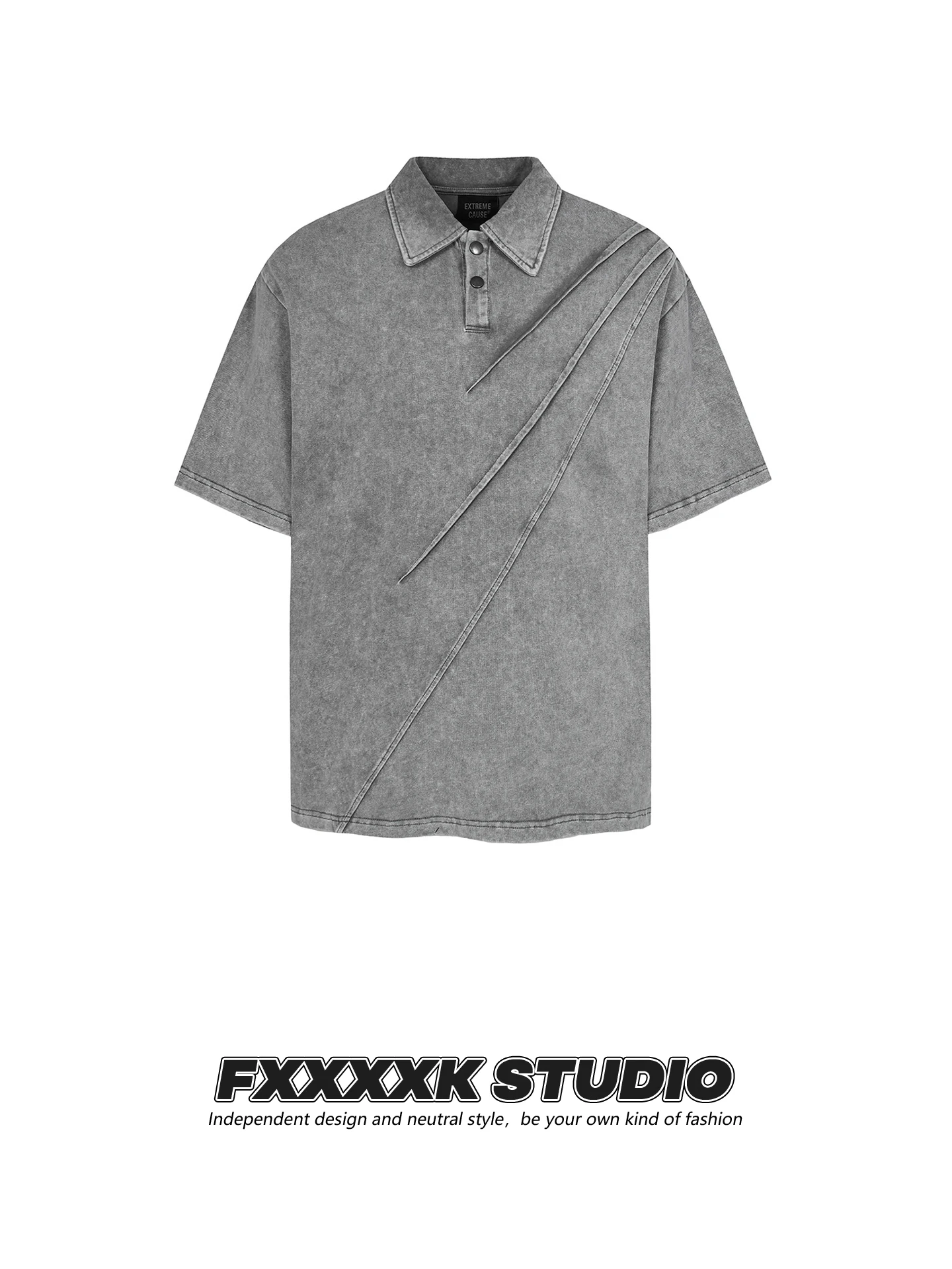 

Оригинальная плотная винтажная футболка FXK с коротким рукавом, свободного кроя, из хлопка, для повседневной носки, дышащая, летняя.