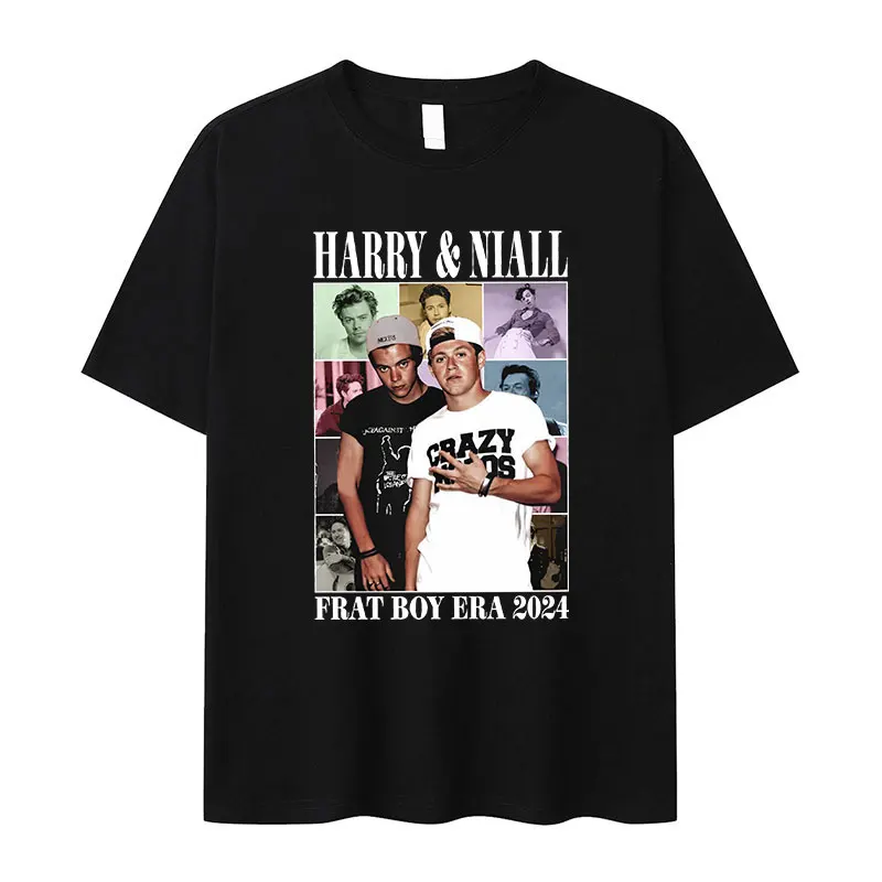 Harry & Niall Frat Boy Era Tour 2024 Graphic T Shirts Men's Hip Hop Fashion Clothing T-shirt Casual 100% Cotton Oversized Tees