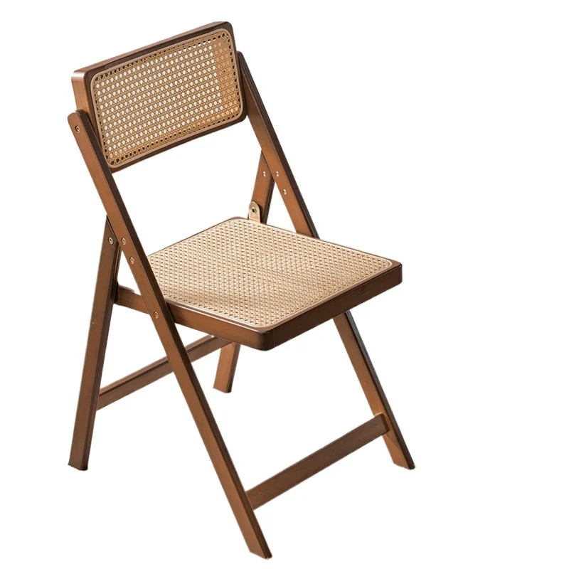 

Simple homestay modern wood folding dining chair with casual backrest for family furniture in the living room or dining room