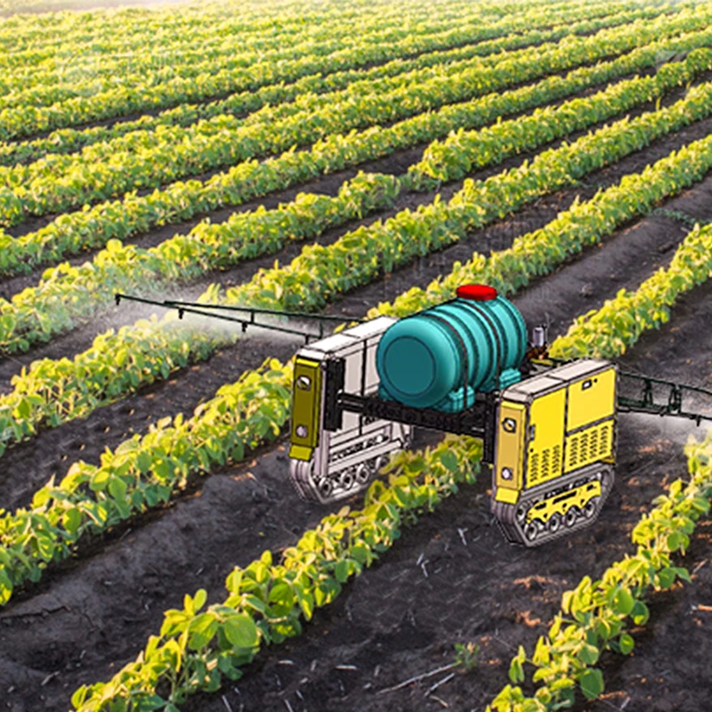 CE Approved Rubber Track Undercarriage Chassis Kit, Customized for Agricultural Weeding and Spraying Robots