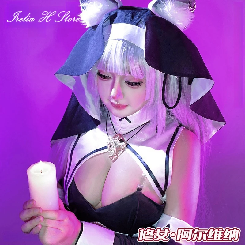 Irelia H Store Anime Alvina Cosplay Costume Nun Alvin Dress Private Photo Shoot Sexy lingeries Bikini Female image 2