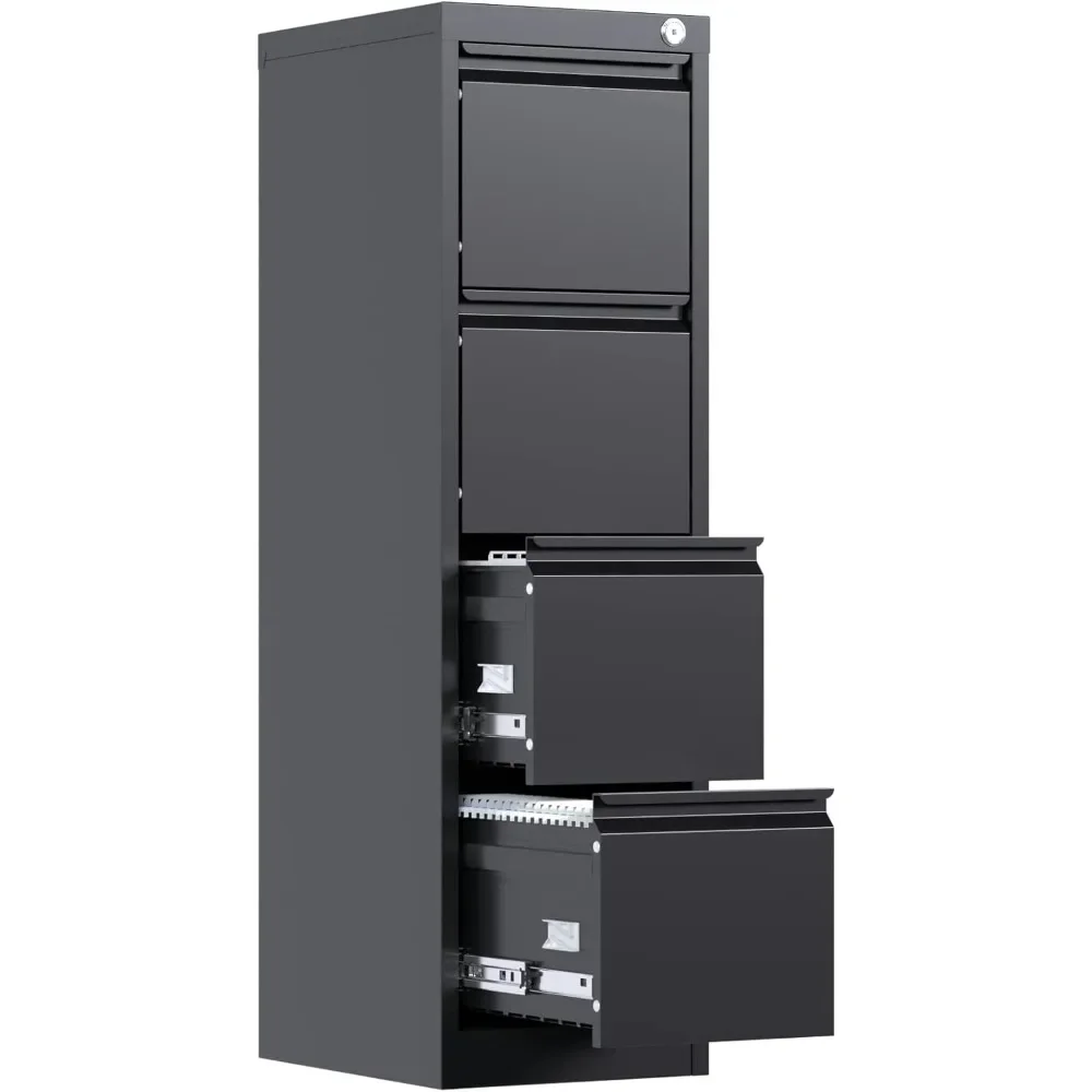 Metal File Cabinet with Lock, Drawers Vertical Filing Stoage Cabinets for Home Office, Small and Narrow Filing Cabinet