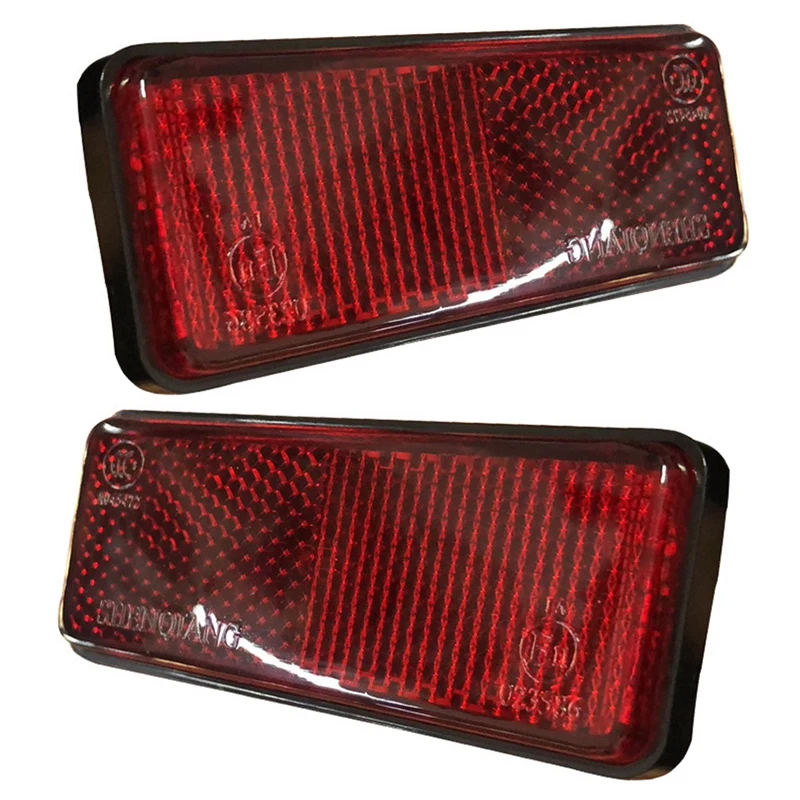 Réflecteurs rouges oblongs pour remorque de camping-car, moto, caravane Rvs, automobile, camions, marque latérale, arrière, queue, pièces de signal