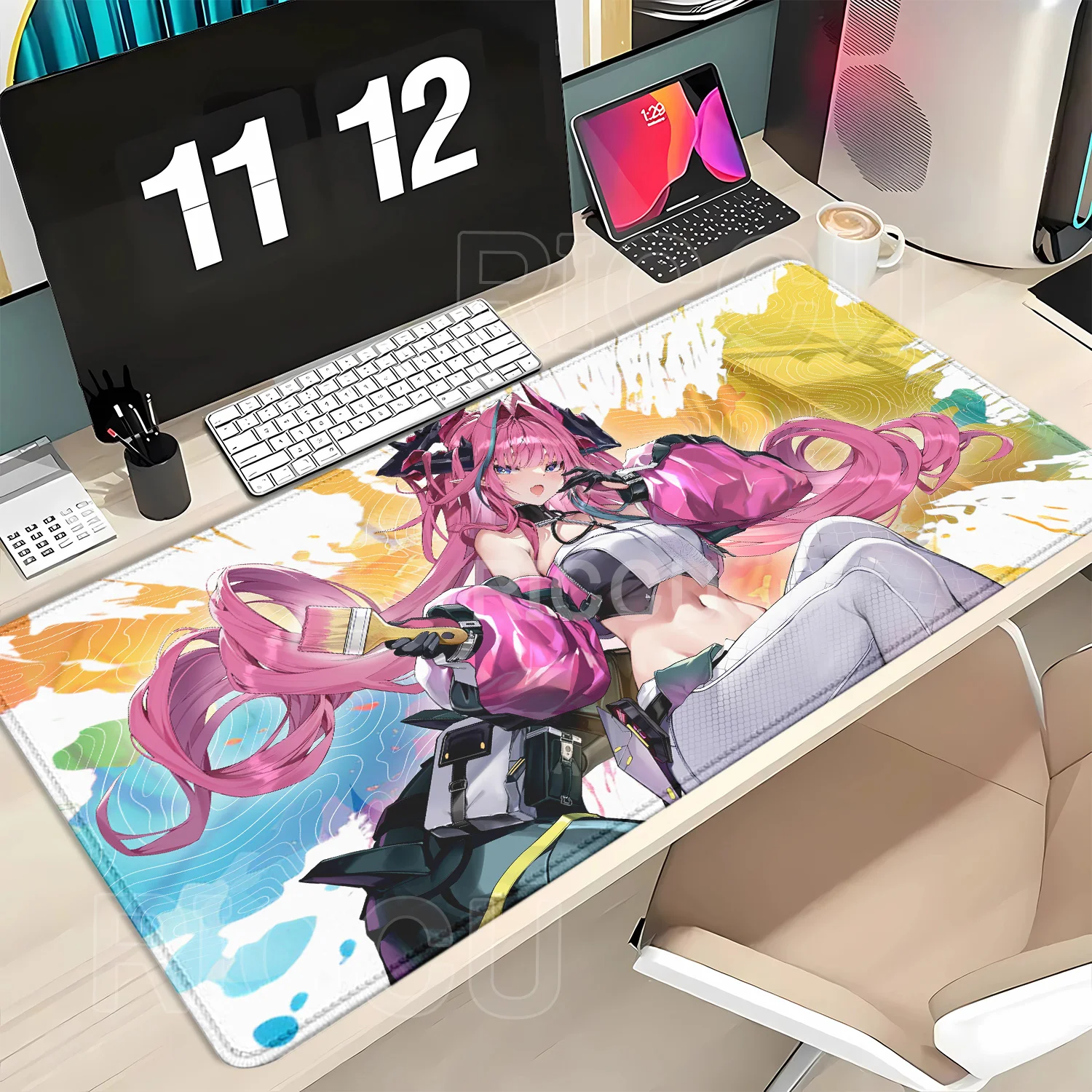 Arknights Endfield Yvonne Mouse Pad Gaming Non-slip Rubber Gaming Large 90X40CM Mousepad HD Printing Office accessories Desk Mat