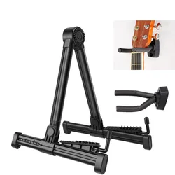 Folding Guitar Stand Stand Guitar Holder Wall Mount Stand for Acoustic Guitars Electric and Bass Portable and Lightweight Easy