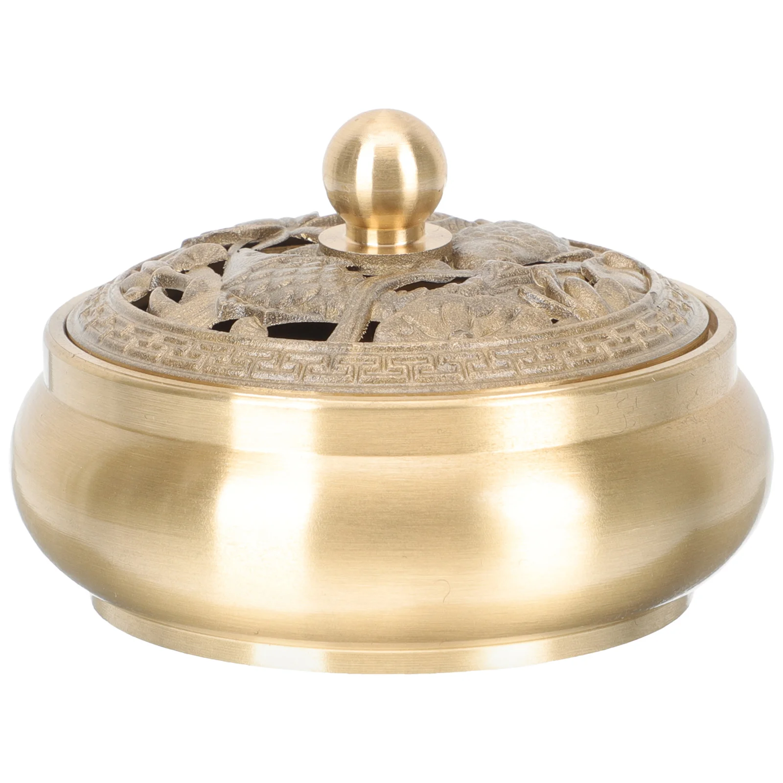 

Brass Incense Burner Delicate Vintage Style Small Censer for Yoga Meditation Study Aromatherapy Home Decor Incense Burner