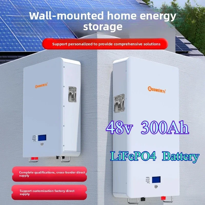 

Бытовая настенная солнечная фотоэлектрическая литиевая батарея для хранения энергии, 51,2 В, 48 В, 300 Ач, литий-железо-фосфатная энергия