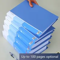 A4 File Folder Display Book 20/30/40/60 Pages Transparent Insert Paper Document Organizer Bag Office School Supplies