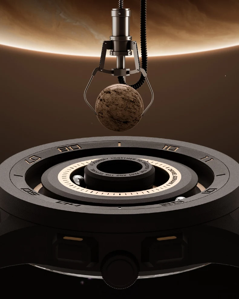 

Красивые кварцевые часы Planet Series, новый дизайн, магнитный аналоговый светящийся железный шар - оригинальные фирменные часы для мужчин