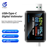 3Kinds Multi-function Voltmeter Digital Voltage Current Capacity USB Tester Type-C Interface Mini DC 4.5~36V Charger Detector