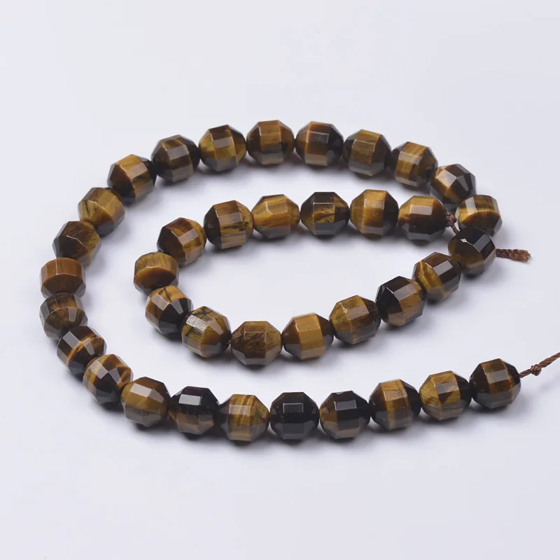 8mm10mmTiger Eye Natural Labradorite octagonal prism cut surface Pine beads DIY earrings necklace bracelet jewelry making