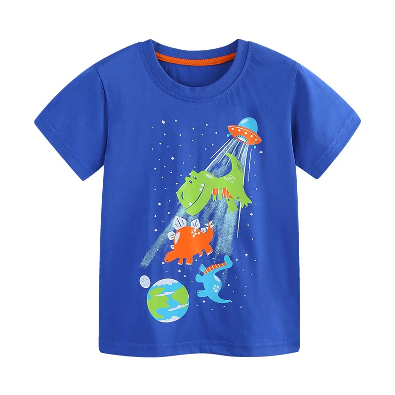 

Summer Boys Tshirts Dinosaurs Animals Printed T-Shirts Short Sleeve Baby Clothes Toddler Kids Tees Children's Clothing