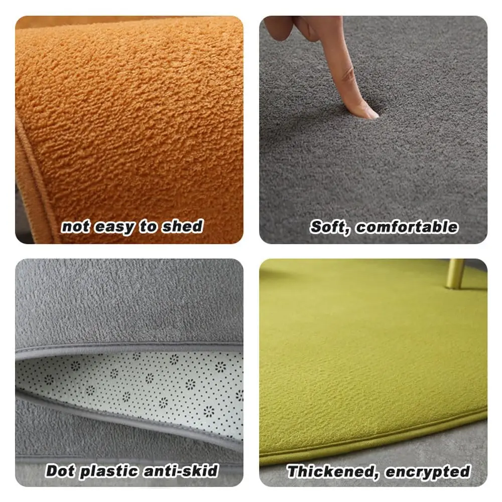 Thicken Carpet Living Room Decor Coral Fleece Large Area Bed Room Rug Soft Children Play Floor Mat Girls Window Bedside