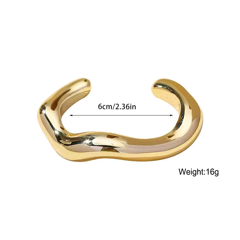 Fashion Big Cuff Bangles Bracelets Women Vintage Statement Plastic Geometric Open Bangle Hip Hop Punk Gold Silver Color Jewelry