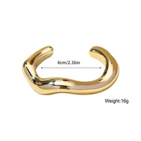 Bracelets ouverts géométriques en plastique pour femmes, grands bracelets de manchette, bracelets punk hip hop, déclaration vintage, bijoux de document en or et en argent, mode 6