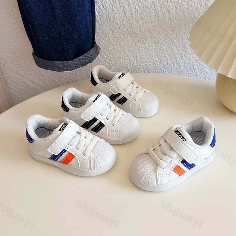 

Baby Shoes 2025 Spring Autumn New Soft Soled Toddler Casual Sneakers Boys Girls Retro Classic Fashion Platform Non-slip Sneakers