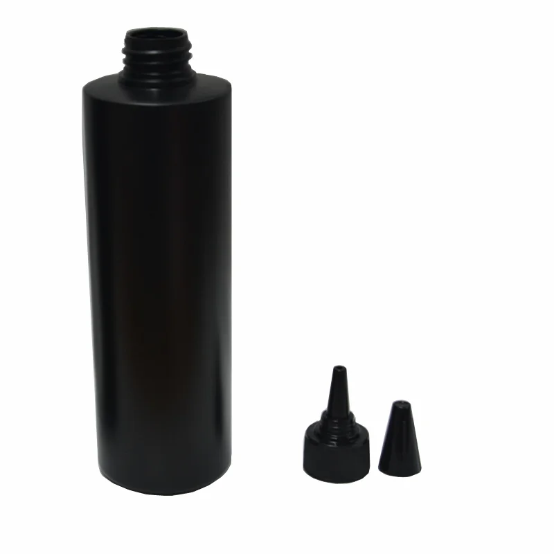 Wholesale Empty 250/500/1000ml Crystal Gel Bottles Nail Gel Containers Black Plastic Bottles With Tip UV Glue Refilable Bottles