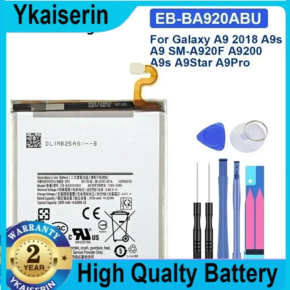 EB-BA920ABU Battery for Samsung Galaxy A9s A9200 2018 Version A9 A920F Replacement Phone Battery 3800mAh + Free Tools