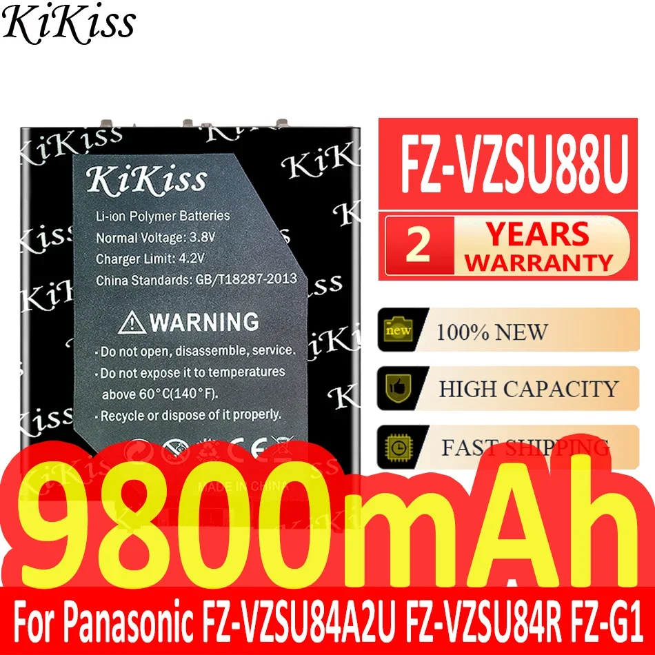 

9800mAh KiKiss Powerful Battery FZ-VZSU88U FZVZSU88U For Panasonic FZ-VZSU84A2U FZ-VZSU84R FZ-VZSU84U FZ-G1 Batteries