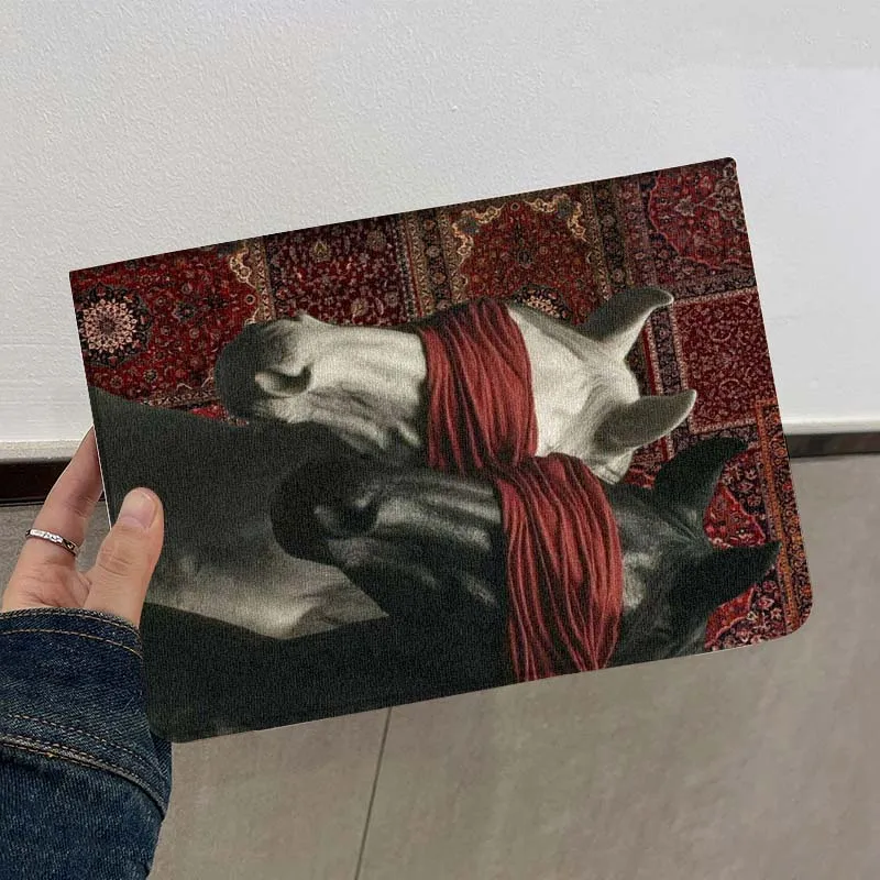 Red Art Horse For Lenovo Xiaoxin Pad Pro Tab M10 K10 Plus 3rd Y700 Gen 11 11.2 11.5 12.7 8.8 Inch Tablet Case 3