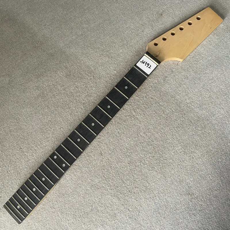 jN592 Costom Order Uncut Headstock ST Electric Guitar Neck 22 Frets  648MM Scales Length Unfinished DIY & Replace Parts