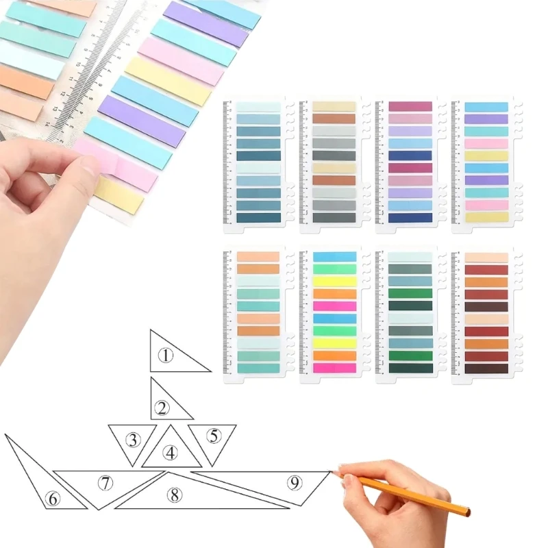 1600Pcs 80 Color Writable Morandi Sticky Tabs Repositionable Color Page Marker Sticky-Notes Tabs, Sticky Tabs Book Tabs 24BB