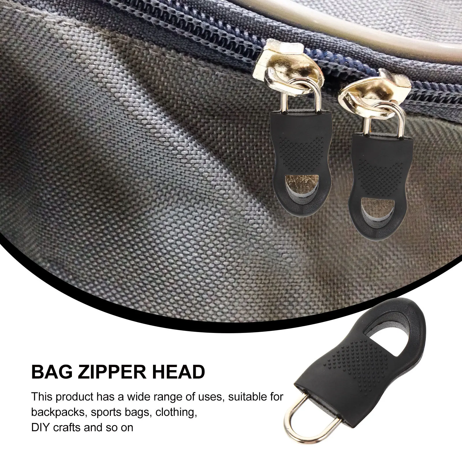 

10pcs Plastic Zipper Pull Replacement For Bag Coat Luggage Diy Repair Fixer Zipper Tab Detachable Handle Extender