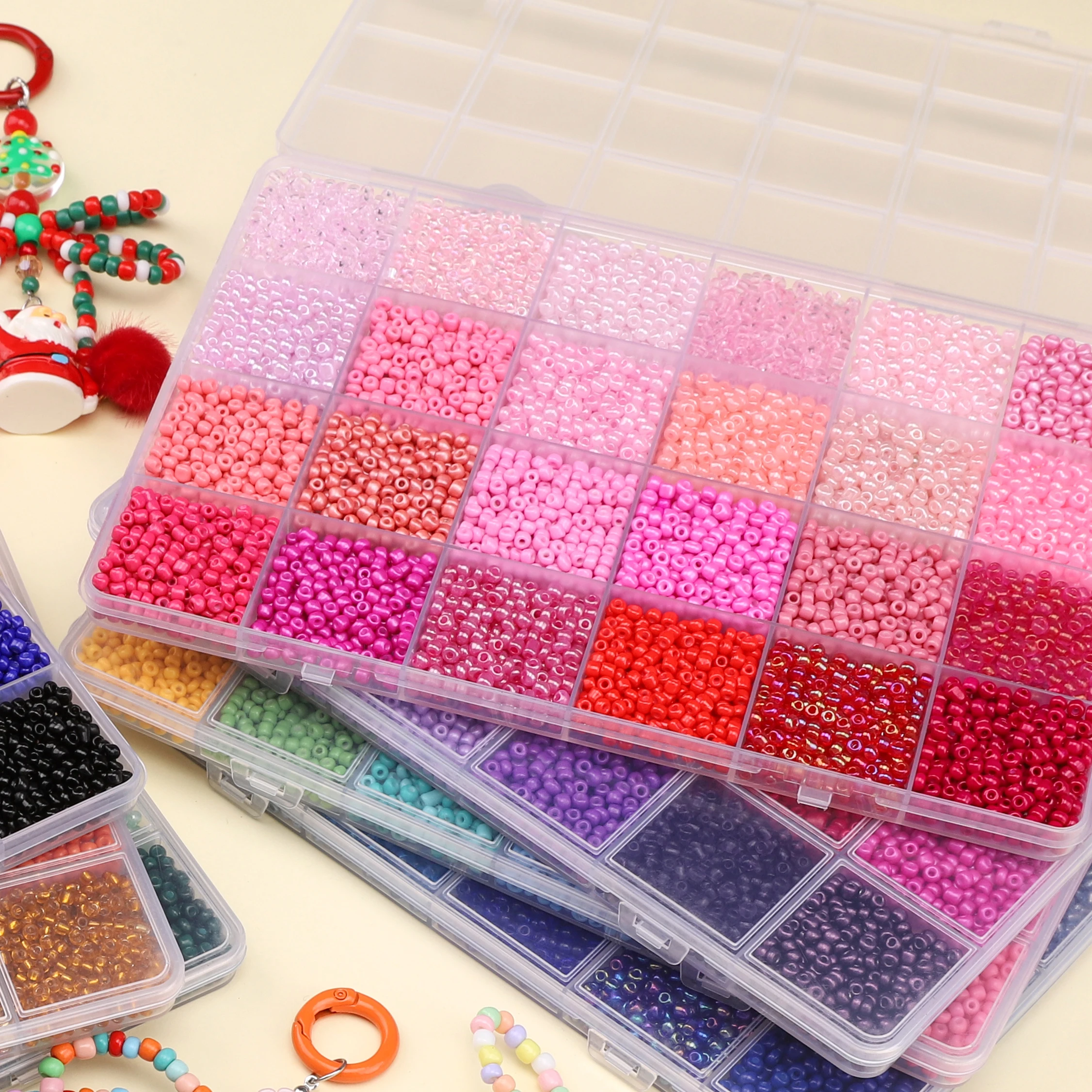 Pink Sweetheart Princess Aggregated Glass Beads Mixed Assembly Beads Used as Interval Beads for Friends and Couples Birthday Gif - view 6