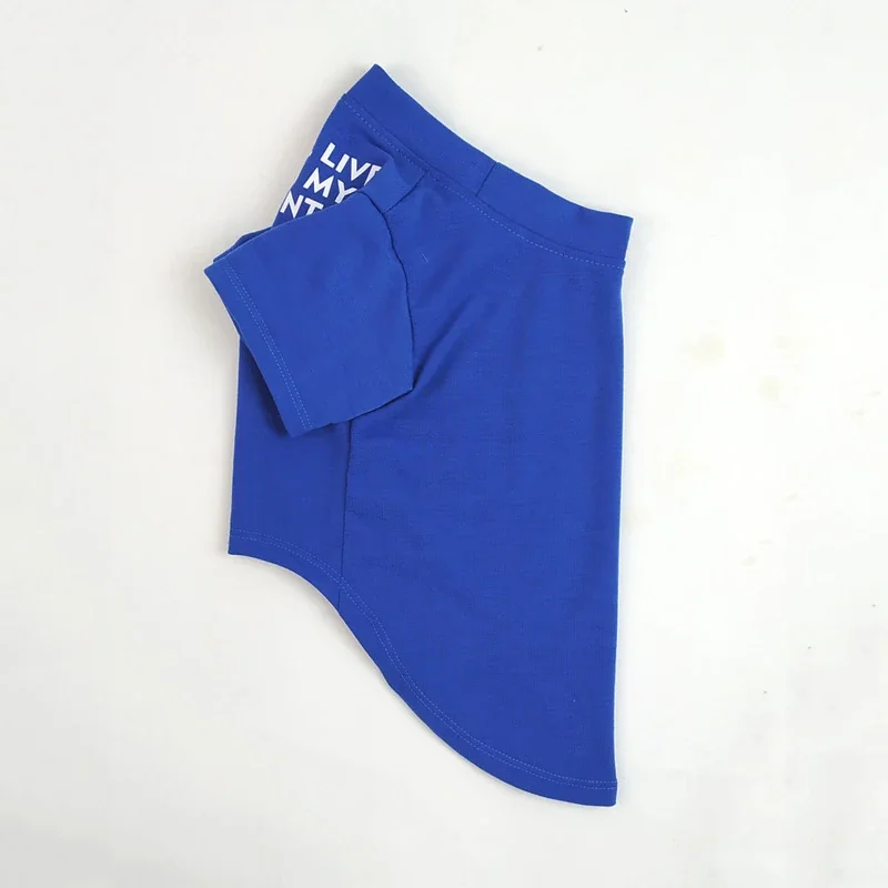 رسائل مطبوعة الفرنسية البلدغ تي شيرت القطن الكلب قميص تنفس ملابس الحيوانات الأليفة جرو البلوز الملابس للكلاب الصغيرة