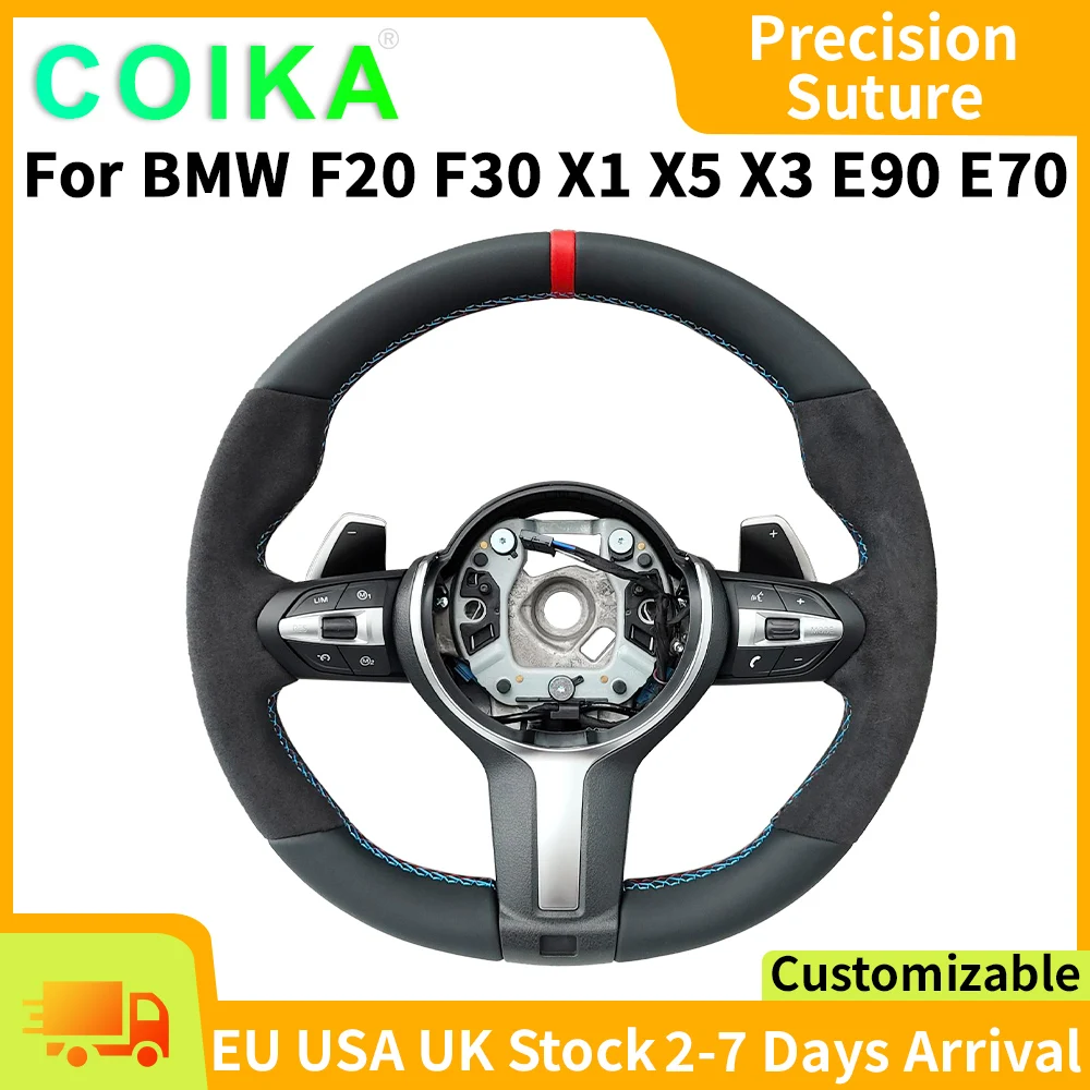 Volante con paddle shift larghi per interni serie M BMW M3 M5 F10 F01 F07 F20 F23 F30 F34 X1 F48 X5 F15 X3 F25 F80 E90 E70 E84